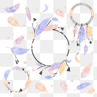 Boho dreamcatcher frame png set 