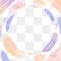 Round png Bohemian style frame