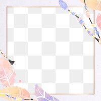 Square Bohemian style frame png