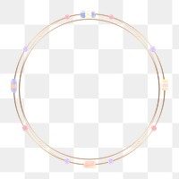 Round Boho style png frame