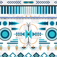 Colorful ethnic pattern png, transparent background