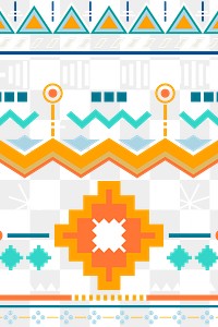 Ethnic pattern png, transparent background, colorful design