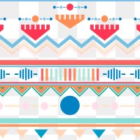 Ethnic pattern png, transparent background, colorful design