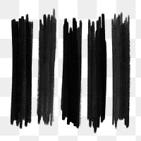 Png ink brush stroke element set in black