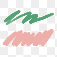 Png cute brush stroke element