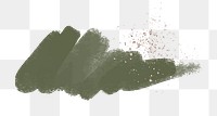 Png abstract brush stroke element green with glitter