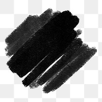 Png abstract brush stroke element in black