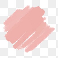 Png abstract brush stroke element in nude pink