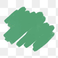 Png abstract brush stroke element in pastel green