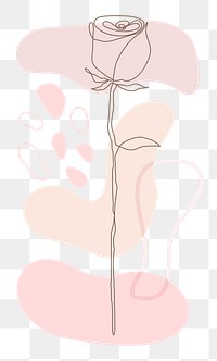 Png rose flower line drawing