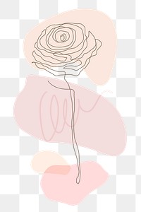 Png rose flower line drawing