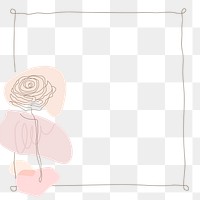 Png flower frame background transparent in pink feminine style