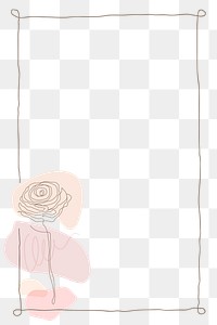 Png flower frame background transparent in pink feminine style