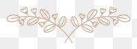 Png laurel watercolor floral ornament rose gold vintage style