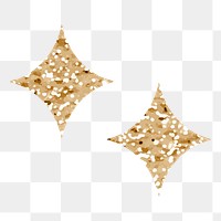 Png sparkling stars icon with glitter texture