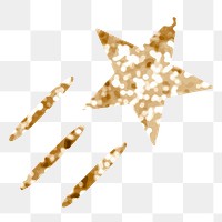 Png sparkling stars icon with glitter texture