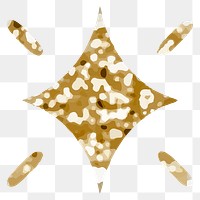 Png sparkling stars icon with glitter texture