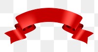 Red Ribbon PNG, transparent label banner clipart