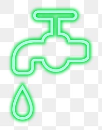 Png neon water drop icon illustration