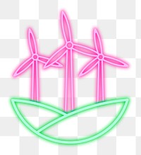 Png neon wind turbine illustration