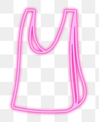 Png neon tote bag illustration