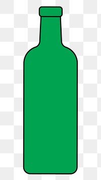 Png eco friendly sticker with bottle illustration