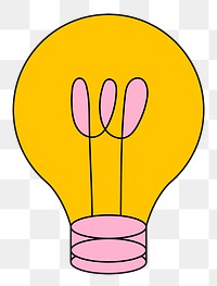 Png sticker save energy with light bulb illustration