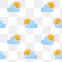 Sun pattern png transparent background, cute illustration sticker