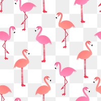 Animal png pattern seamless background, tropical flamingo sticker