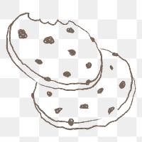 Cookie png sticker, cute bakery illustration