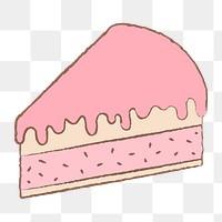 Cheesecake sticker png, cute cafe illustration