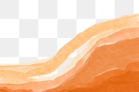 Png border watercolor background in orange