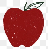 Apple PNG fruit doodle sticker