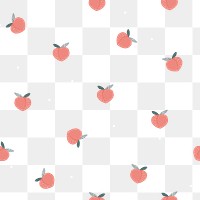 Peach pattern PNG, cute fruit transparent background