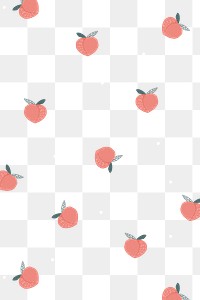 Peach PNG background, cute fruit transparent pattern