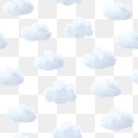 Cloud pattern PNG transparent background