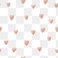 Heart pattern PNG transparent background