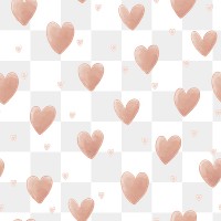 Heart pattern PNG transparent background