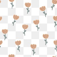 Flower pattern PNG transparent background