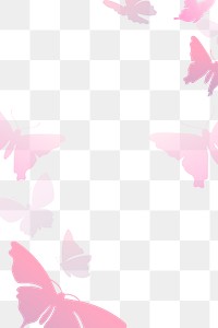 Pink butterfly png frame, beautiful animal design