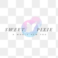 Butterfly png logo, beauty salon business, pastel aesthetic design with slogan