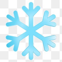 Snowflake png sticker collage, 3d transparent clipart