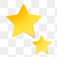 Stars png sticker collage, 3d transparent clipart