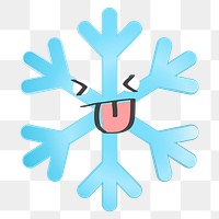 Snowflake png sticker collage, 3d transparent clipart