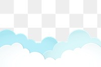 Clouds png transparent background, 3d collage element