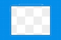 iPad png screen mockup, digital device illustration