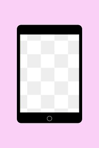 Tablet png transparent screen mockup, digital device illustration