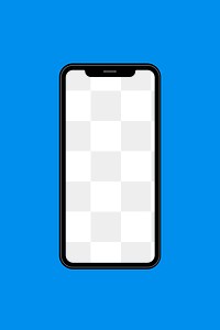 iPhone png transparent screen mockup, digital device illustration