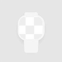 Smartwatch png, transparent screen mockup, health tracker device illustration