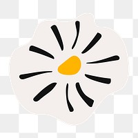 Daisy flower png sticker, aesthetic collage element